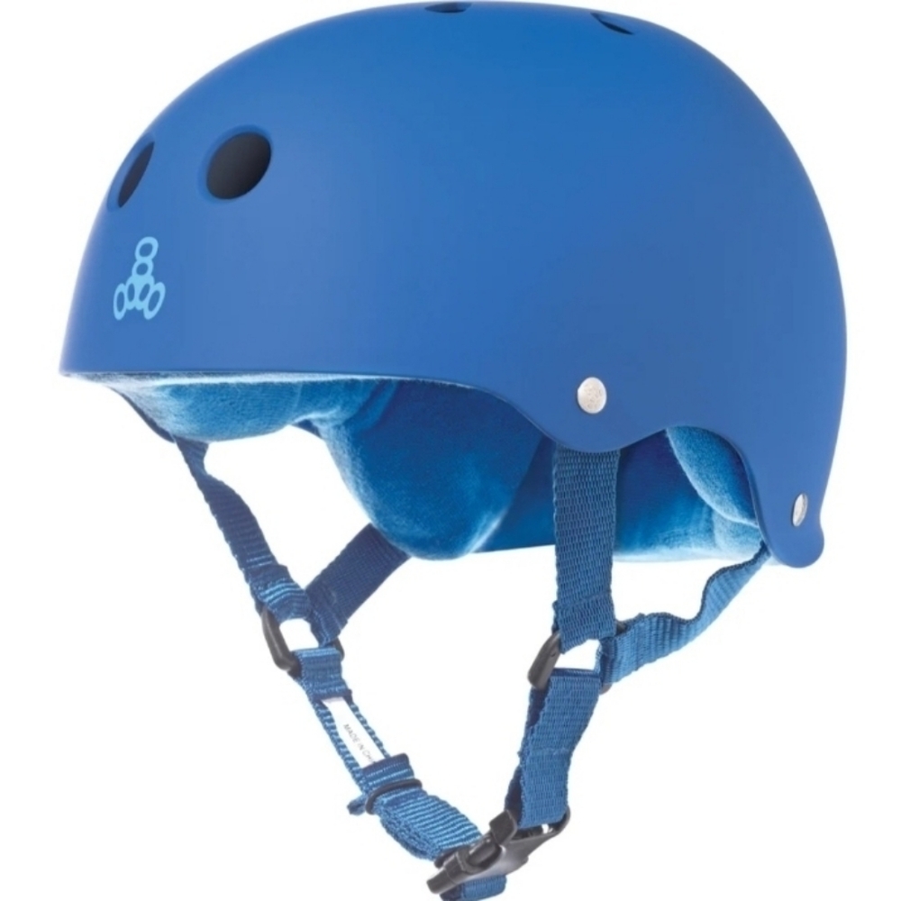 NEW Triple Eight Certified Sweatsaver Skate Helmet - Blue/Light Blue - XS